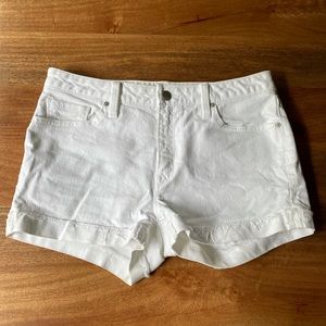 White Jean Shorts